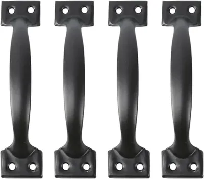 Produktbild von Stück Scheunentorgriffe, Türgriffe für Holzzäune, Vintage-Schrankgriff für Küchenschrank, Möbel, Schubladen, Schrankbeschläge, 12,7 cm, Schwarz