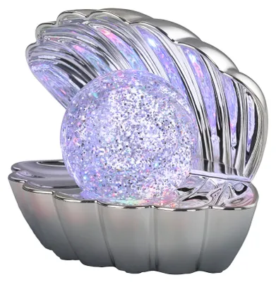Produktbild von Reality LED Tischleuchte Shelly mit Glitzerkugel 18 x 15 cm RGB chrom