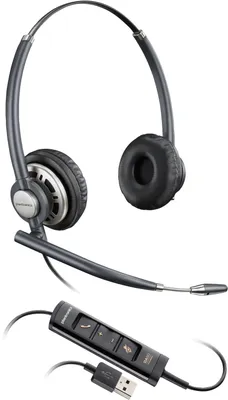Obrázok produktu pre HP Poly EncorePro 725 USB-A so stereofónnou náhlavnou súpravou TAA, Kábel, Kancelária / call centrum, 78 g, Slúchadlá s mikrofónom, Čierna
