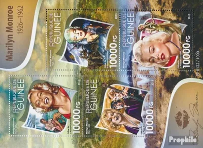 Produktbild von Briefmarken Guinea 2015 Mi 11503-11506 Kleinbogen (kompl. Ausgabe) postfrisch Marilyn Monroe