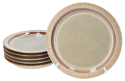 Zdjęcie produktu dla Talerz obiadowy Bistro 6-częściowy Ø 26,6 cm kamionkowy w stylu retro