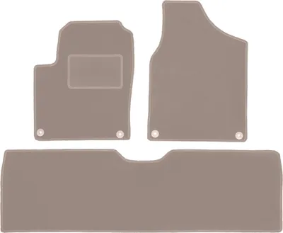 Zdjęcie produktu dla Welurowe dywaniki samochodowe do Volkswagen Sharan I minivan (1995-2010) - beżowe dywaniki podłogowe LUX komplet (3 szt.)