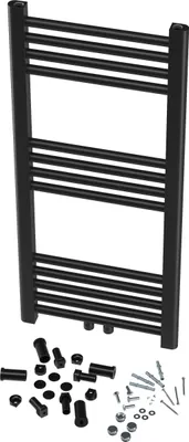 Obrázek produktu pro Granitan | Koupelnový radiátor Raven - 90x40 cm - Černý - Moderní design - Funkční a elegantní