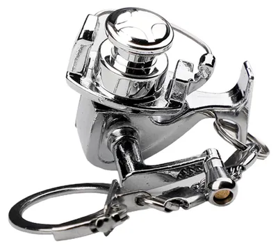 Produktbild von Zarte Angelrolle Miniatur Anhänger Schlüsselanhänger Aluminiumlegierung Schlüsselanhänger Schlüsselanhänger, Perfektes Geschenk für Vater, Ehemann, So