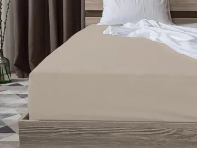 Produktbild von Jersey-Bettlaken Cappuccino 90x200