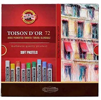 Productafbeelding van Kunstkoffer voor 72 zachte pastelkrijtjes - ideaal voor kunstenaars