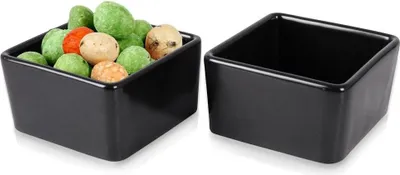 Zdjęcie produktu dla Zestaw dwóch czarnych misek ceramicznych, które można myć w zmywarce