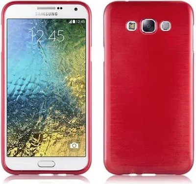 Immagine prodotto di Custodia Cadorabo per Samsung Galaxy E7 cover protettiva in silicone TPU rosso cover protettiva