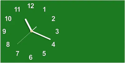 Produktbild von Wanduhr aus Glas mit Motiv Grüner Hintergrund I- 60 x 30 cm - inkl. Aufhängesystem