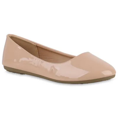 Produktbild von VAN HILL Damen Klassische Ballerinas Slippers Abend-Schuhe 840128, Farbe: Beige, Größe: 40