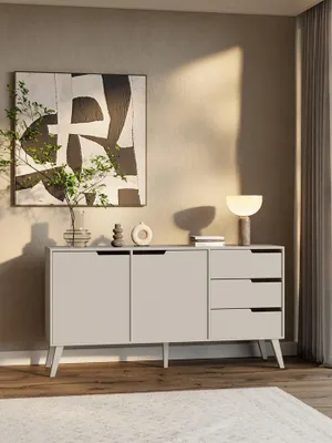 Produktbild von Kommode NORDI 2D3S - 160 cm - Sideboard, Mehrzweckschrank (Kaschmir)