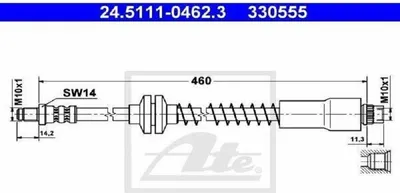 Produktbild von ATE Bremsschlauch  24.5111-0462.3