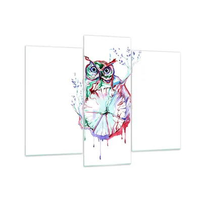 Produktbild von Bilder auf glas - Eule intelligent Geschöpf Kinder - 130x100cm - Glasbilder - Wandbilder - Kunstdruck - Wanddekoration aus Glas - Glas Bilder - Wandbild auf Glas - GCB130x100-2984