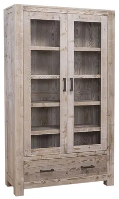 Zdjęcie produktu dla Szafa Casa Padrino w stylu rustykalnym, kolor naturalny, wykonana z litego drewna, wymiary: 104 x 40 x 180 cm