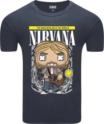 Immagine prodotto di Diarbo T-shirt da uomo con stampa amante della musica Nirvana poster grigio scuro taglia M