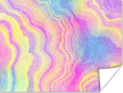 Produktbild von MuchoWow® Poster Achat - Regenbogen - Neon - Edelsteine 120x90 cm - Wandbild