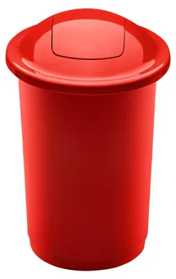 Image de Plafor - Poubelle à couvercle 50 l – Tri sélectif - Rouge