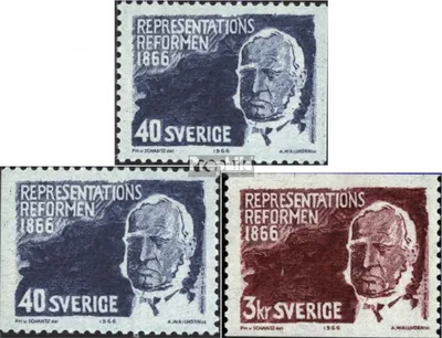 Produktbild von Briefmarken Schweden 1966 Mi 553A,Dl,Dr,554A (kompl.Ausg.) postfrisch Verfassungsreform