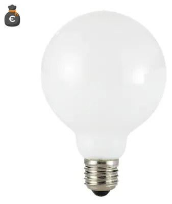 Immagine prodotto di Alcapower Lampadina LED Globo 125 Classic Vetro Bianco 10W E27 1300lm 4000K Luce Naturale 360 Gradi Classe Energetica E Diametro 125mm