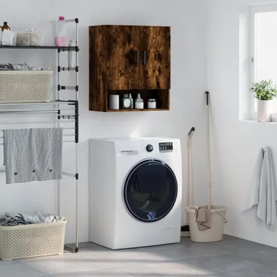 Produktbild von [Home] Wandschrank Räuchereiche 60x31x70 cm Holzwerkstoff , Neue Mode 2024 im häuslichen Leben