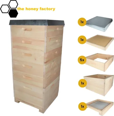 Produktbild von Dadant 12 US Bienenbeute MAXI SET Weymouthkiefer "DIE MODERNE" MONTIERT Imkerei