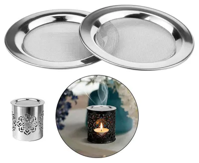 Produktbild von 2 Stück Räuchersieb Edelstahl Ø10 cm, Siebe für Duftlampen Edelstahlsieb, Hitzebeständiges & Feinmaschiges Räuchersieb, für Räucherstövchen, öLbrenner