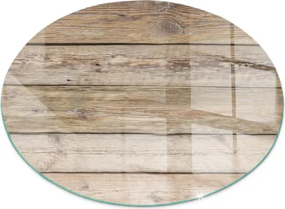 Zdjęcie produktu dla Szklana podstawa do Fi 80 cm - Szklana płyta kominkowa - Szklana płyta kominkowa - Szkło ochronne - Płyta chroniąca przed iskrami - Szklana podstawa ognioodporna - Płyta chroniąca przed ciepłem - Szklana podstawa ochronna - Tekstura drewnianych desek