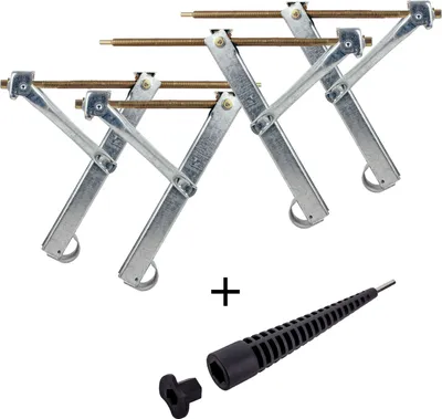 Produktbild von Ausdrehstütze Set 4 Stück Traglast 500 Kg + Schrauberaufsatz 13/19 mm Neu &