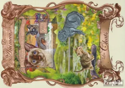 Produktbild von Briefmarken Guinea 2013 Mi Block 2236 (kompl. Ausgabe) postfrisch Katzen (Siamos)