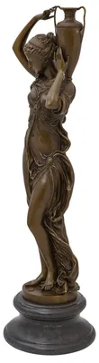 Produktbild von Bronzeskulptur einer Frau nach Carrier-Belleuse Replikat Retro Design Dekoration