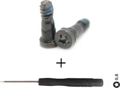 Produktbild von 2x iPhone 7 / Plus + Gehäuseschraube Pentalobe Schraube Set Schwarz
