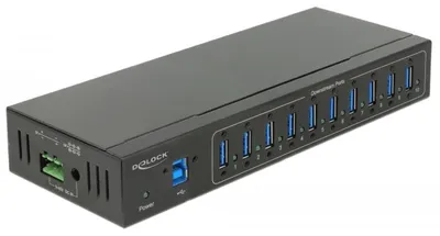 Obrázok produktu pre DeLOCK 63919, USB 3.2 Gen 1 (3.1 Gen 1) Micro-B, USB 3.2 Gen 1 (3.1 Gen 1) Type-A, 5000 Mbit/s, Čierna, Kov, Čína