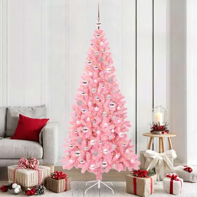 Zdjęcie produktu dla Maison Exclusive – choinka bożonarodzeniowa z 300 diodami LED i stojakiem, różowa, 210 cm, PVC