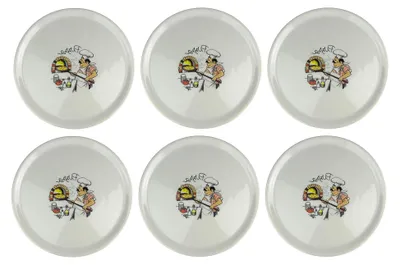 Produktbild von Pizzateller mit Dekor, 6 Stück, Ø 31 cm