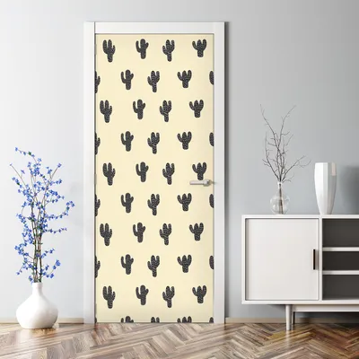Produktbild von Dekorative Türtapete selbstklebend Aufkleber Klebefolie Palmblätter 70 x 200 cm