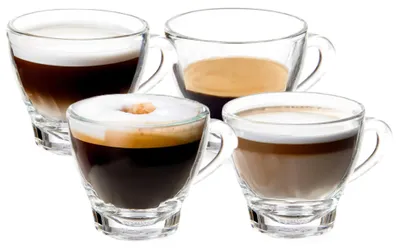 Produktbild von Vivalto Design Espresso Kaffeeglaser - 4x Stuck - Glas - 80 ml