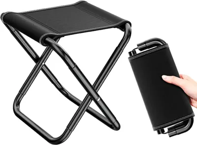 Produktbild von Faltbarer Hocker für Camping, Angeln, Strand und Garten - Tragbarer Klapphocker (M)