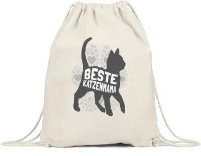 Produktbild von Beste Katzenmama Turnbeutel Gymsack Katzen-Mama Geschenk Katzenliebhaber Katzenbesitzer Katzen Kätzchen