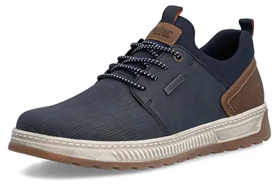 Image de Pantoufles pour hommes Rieker, largeur extra, avec élastique, doublure RiekerTEX, modèle 37050-15, couleur bleu, pointure : 41 EU