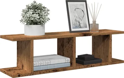 Productafbeelding van Maison Exclusive - Wandplanken, 2 stuks. Uitstraling van oud hout, 75x18x20 cm, houtvezelplaat