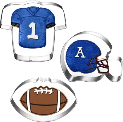 Produktbild von Ausstechformen American Football Set-3 Stück Plätzchen Fußball Keksausstecher