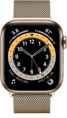 Produktbild von Apple WATCH Series 6 40mm GPS+Cellular Edelstahlgehäuse Gold Milanaisearmband Gold