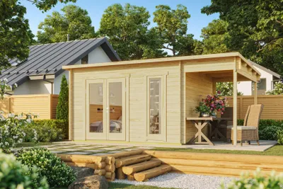 Produktbild von Fjordholz Pultdach Gartenhaus Modell Mali 28 A