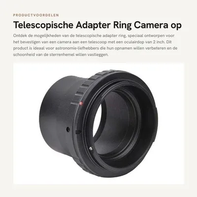 Immagine prodotto di Adattatore per anello da 2 pollici – Realizzato con una struttura metallica precisa – Per telescopi – Adattamento sicuro e stabile – Per fotocamere