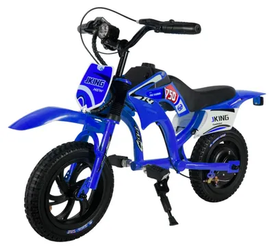 Produktbild von Elektro Kinder Motorrad 200W 25.2V 2.6Ah 12 Zoll Doppelscheibenbremse Blau