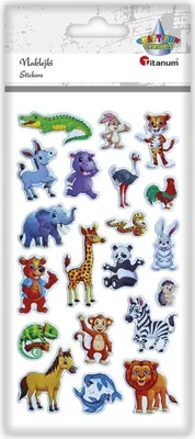 Immagine prodotto di Adesivi convessi animali mix 20pz