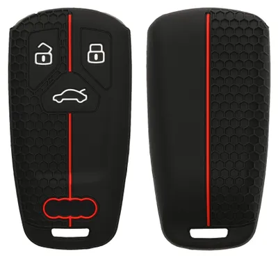 Produktbild von kwmobile Schlüsselhülle für Audi 3-Tasten Smartkey Autoschlüssel (nur Keyless Go) Hülle - Autoschlüssel Schlüssel Hülle aus Silikon - Schlüsseletui in