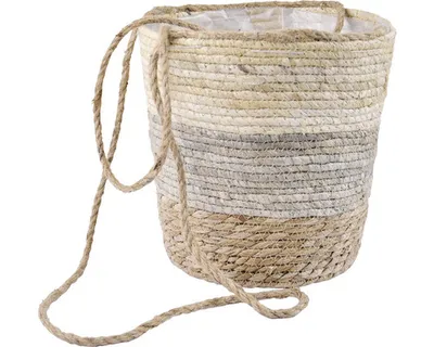 Obrázek produktu pro Obal na květináč závěsný Ø 25 x 80 cm přírodní