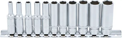 Produktbild von BGS 2221 Steckschlüssel-Einsätze, tief, 6,3 (1/4), 4 -13 mm, 11-tlg.