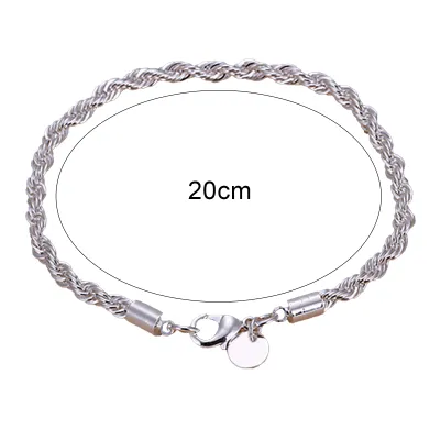 Produktbild von Damen-Armband, elegant, versilbert, gedrehte Kette, Armreif, Schmuck, Mode-Accessoires für Party